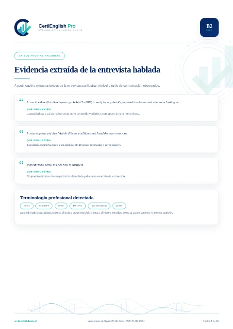 Citas de evidencia de la entrevista